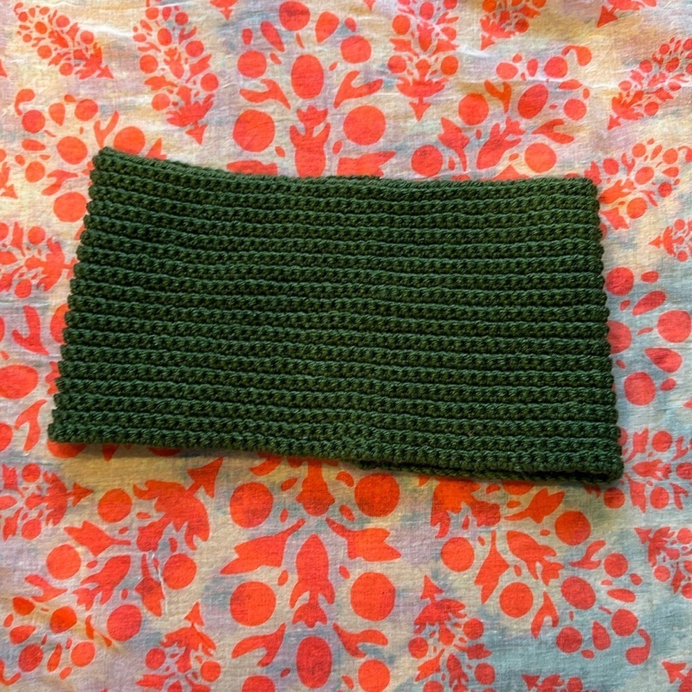 Hand knitted infinity scarf
